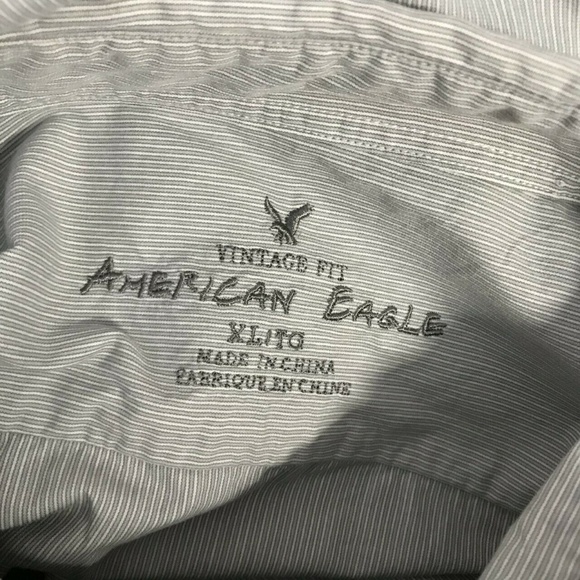 American Eagle Men's Vintage Fit Shirt Sz XL Gray - Picture 6 of 7